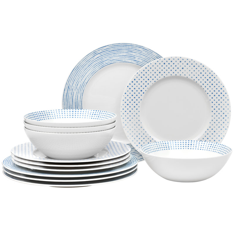 Service de table 12 pièces Noritake, Bleu