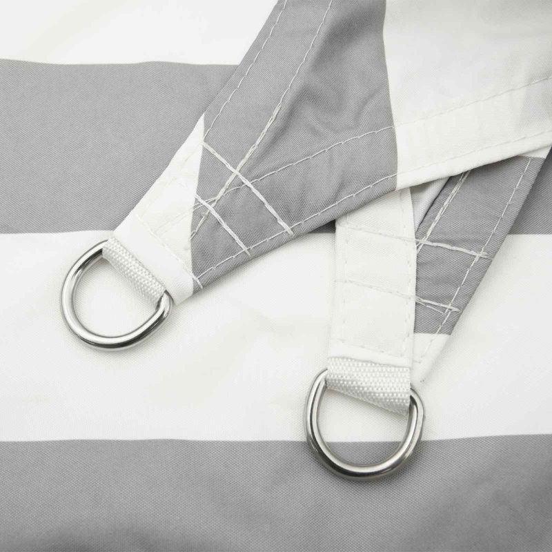 Vidaxl Sunshade Sail Oxford Fabric Triangular Shade Sail Sunscreen Canopy, 4.5m W x 4.5m L x 4.5m D, Grey/White