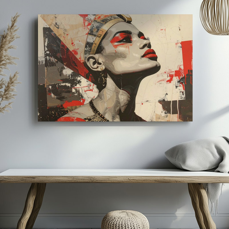 Art moderne sur toile Nefertiti, H 9 po x l 12 po