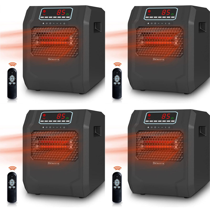 VOLTORB 1000 BTU Electric Compact Space Heater with Adjustable Thermostat , Remote Included