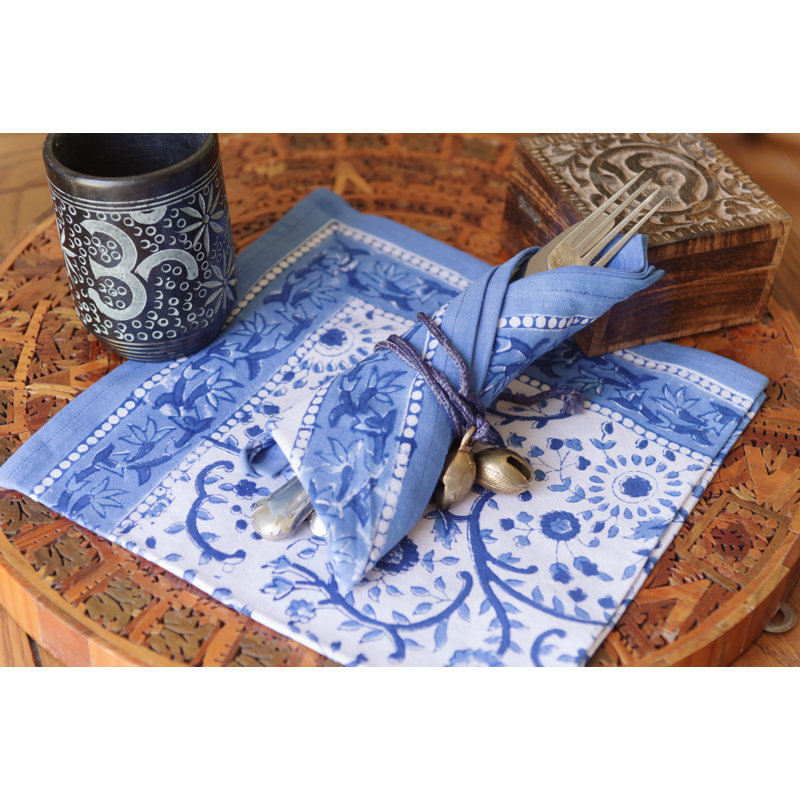 Arrowood Cotton Floral Square Napkin