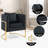 Velvet Modern Barrel Accent Chair with Pillow-692819721