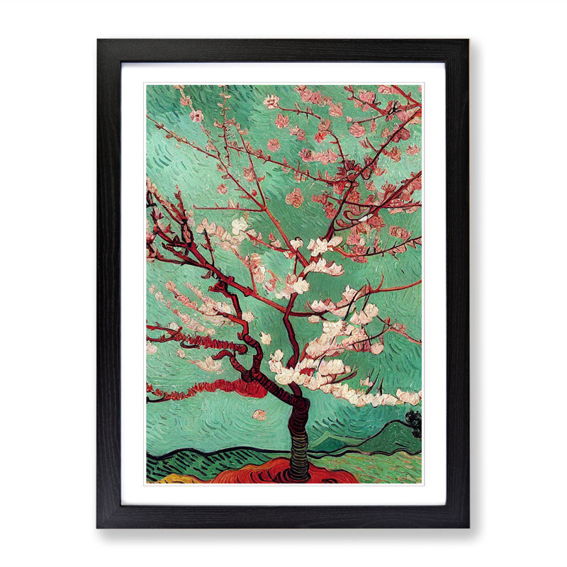 Cherry Blossom Treeing 1 Piece Single Picture Frame Wall Art, 64cm H x 46cm W x 2cm D, Black Framed