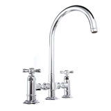 Mona Double Handle Kitchen Faucet with Accessories