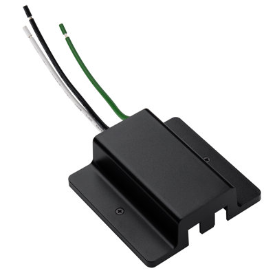 H-Type 3-Wire Movable Power Feed Canopy Box for Track Lighting, Matte Black