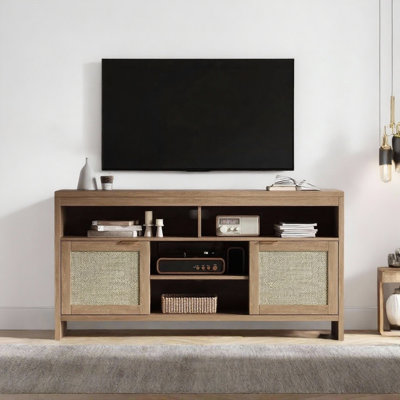 58" Boho TV Stand, Up To 65 In