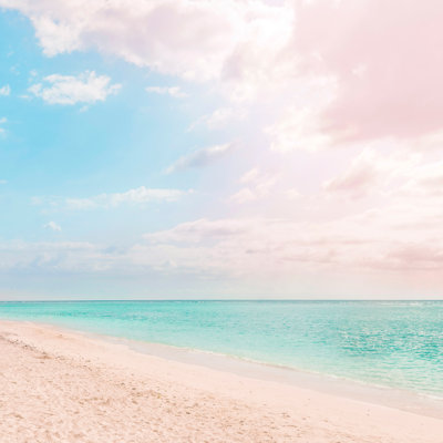 Plage romantique - Peinture
