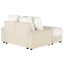 Beige moderne brillant avec, revêtement en velours côtelé, coussin moelleux et porte-gobelet filament élégant, connexion