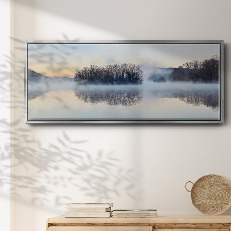 Scène sur l'eau - toile encadrée, H 20 po x l 50 po
