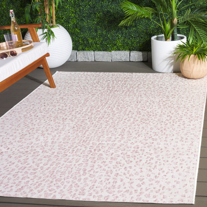 Tapis d'intérieur / extérieur à imprimé animal Aviyanah, Rectangle 5 pi 3 po x 7 pi 7 po