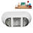 59" Streamline Soaking Freestanding Tub and Tray With Internal Drain-101688384