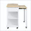 Îlot de cuisine 47 po avec table de salle à manger extensible, rangement et prise de courant-500994787