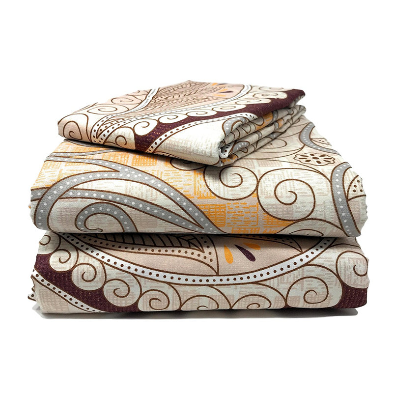 Ensemble de housse de couette réversible Mandala, Housse de couette pour lit simple + 1 taie d'oreil