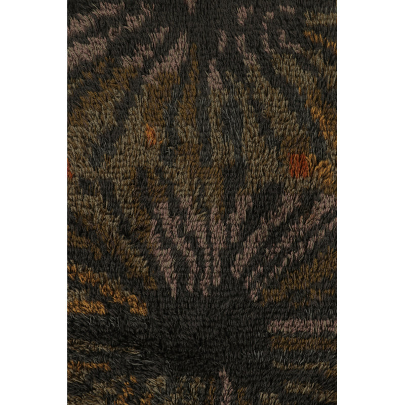 Vintage Swedish Rya Rug, Retro Scandinavian Bursting Design - Rug & Kilim