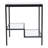 Square Black Glass Side Table