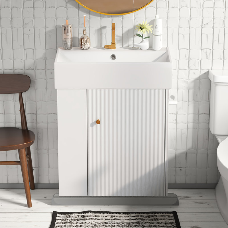 Meuble-lavabo flottant Modern, Blanc
