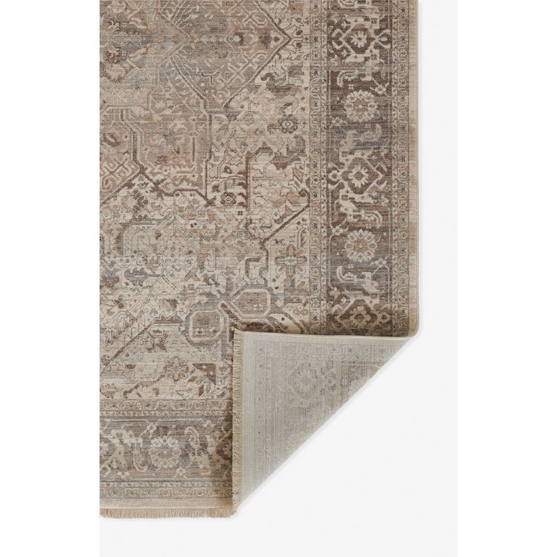 Gray Wool and Synthetic Rectangular 5' x 7' Area Rug
