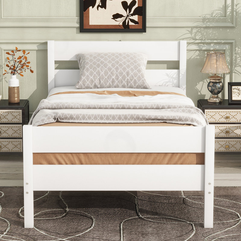 Clyta simple en bois d'hévéa, Blanc