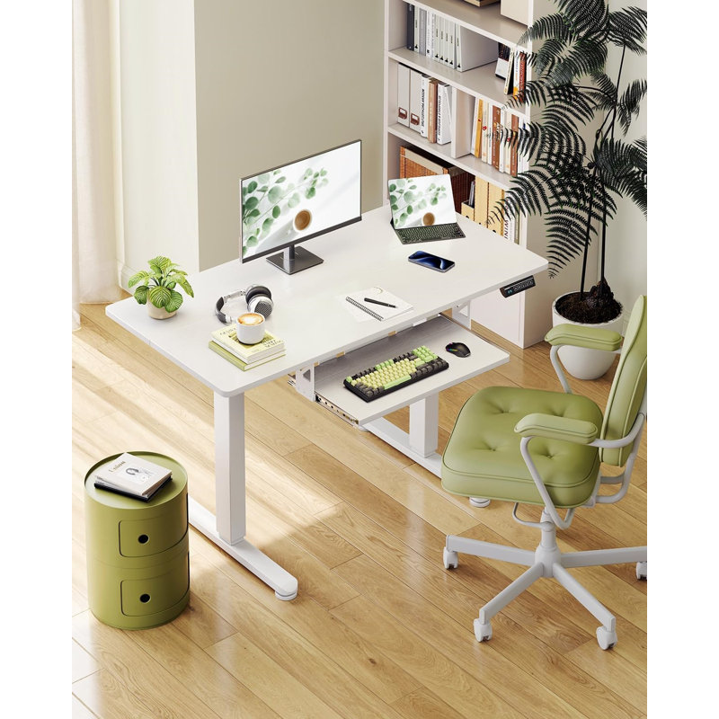 Standing Desk With Keyboard Tray, Height Adjustable Small Table,Computer Desk  For Home, Office
