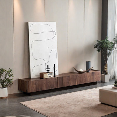 Modern Walnut Floor TV Stand by LIZIYE