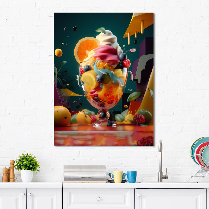 Ranshaw, mélange artistique de fruits frais II, H 32 po x l 16 po x P 1 po