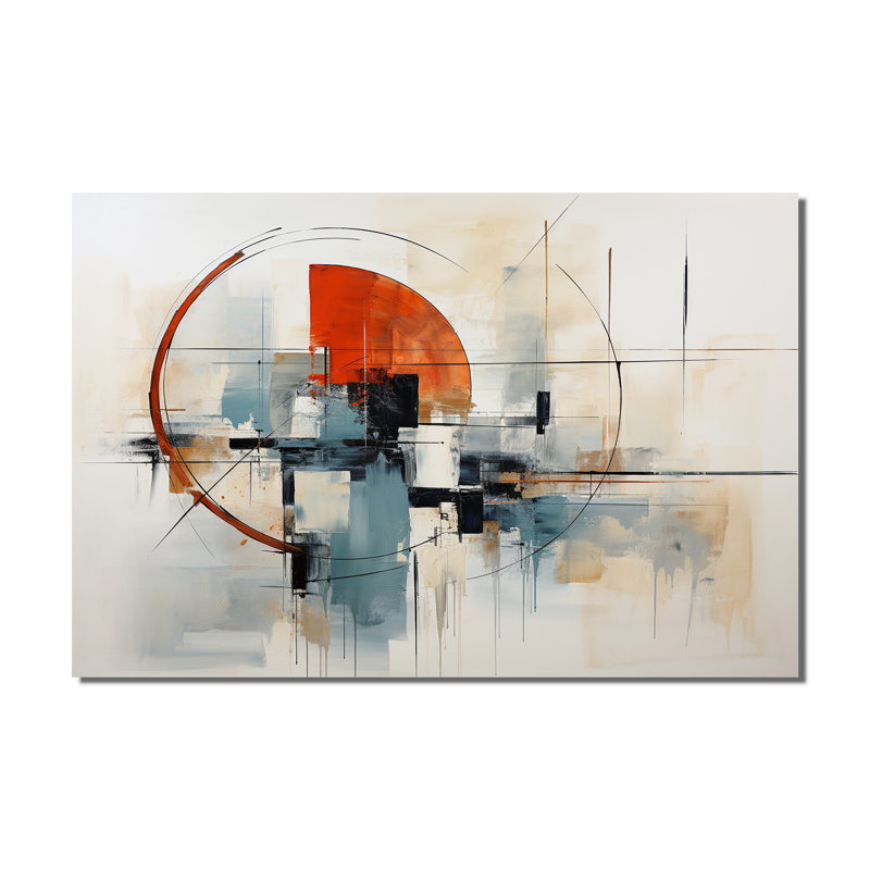 «Colorful Mid Century Abstract Elegance II», art mural abstrait Mid-Century