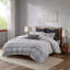 Ensemble de housse de couette en jacquard de coton très grand / très grand californien-133139952