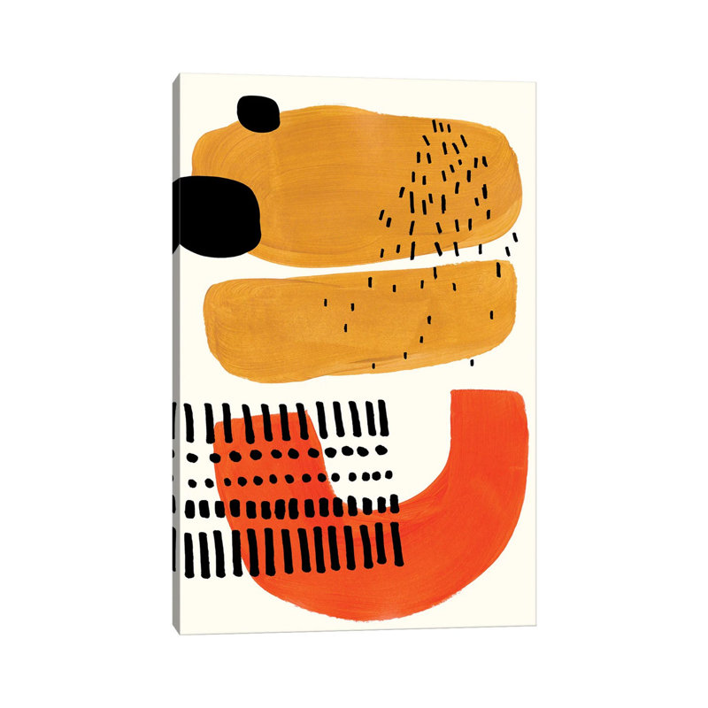 «Mid Century Smile» par - Toile tendue, H 40 po x l 26 po x P 1,5 po