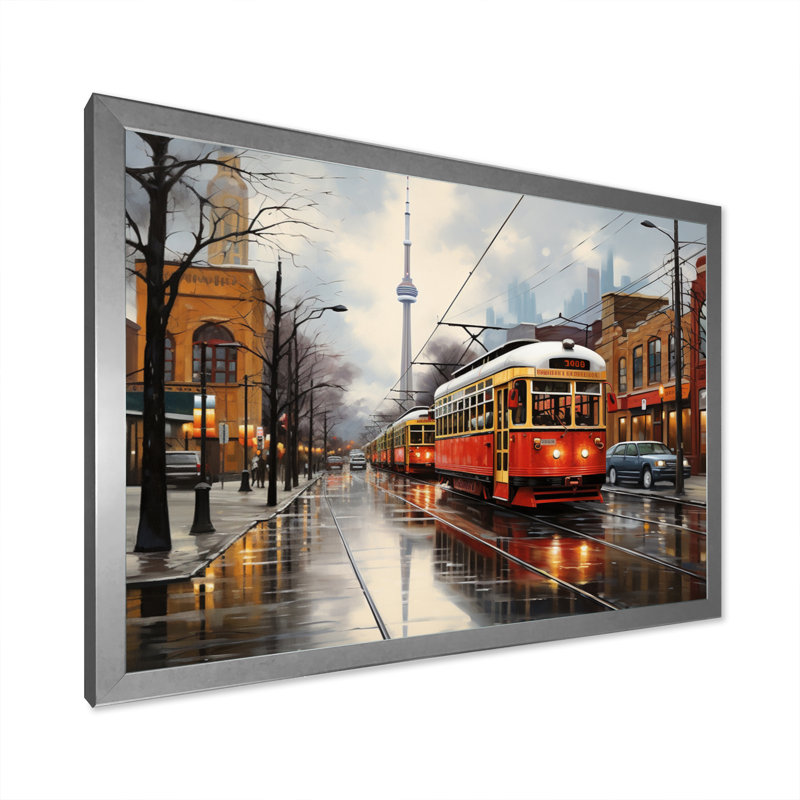 Canada Cityscape Elegance I - Transportation Canvas Wall Aécor, H 30 po x l 40 po x P 1,5 po, Argent