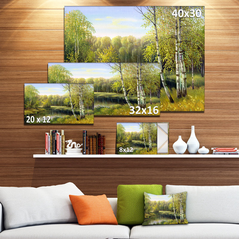 «Quiet Autumn River», reproduction d'art, H 12 po x l 20 po x p 1 po, Toile tendue
