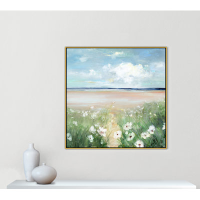 «Ocean Wildflowers» par Sally Swatland, reproduction sur toile flottante