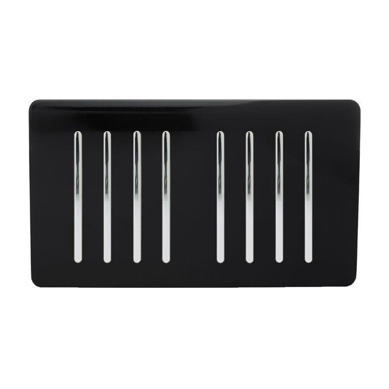 Trendi Switch 8 Gang 1 or 2 Way Light Switch, Gloss Black