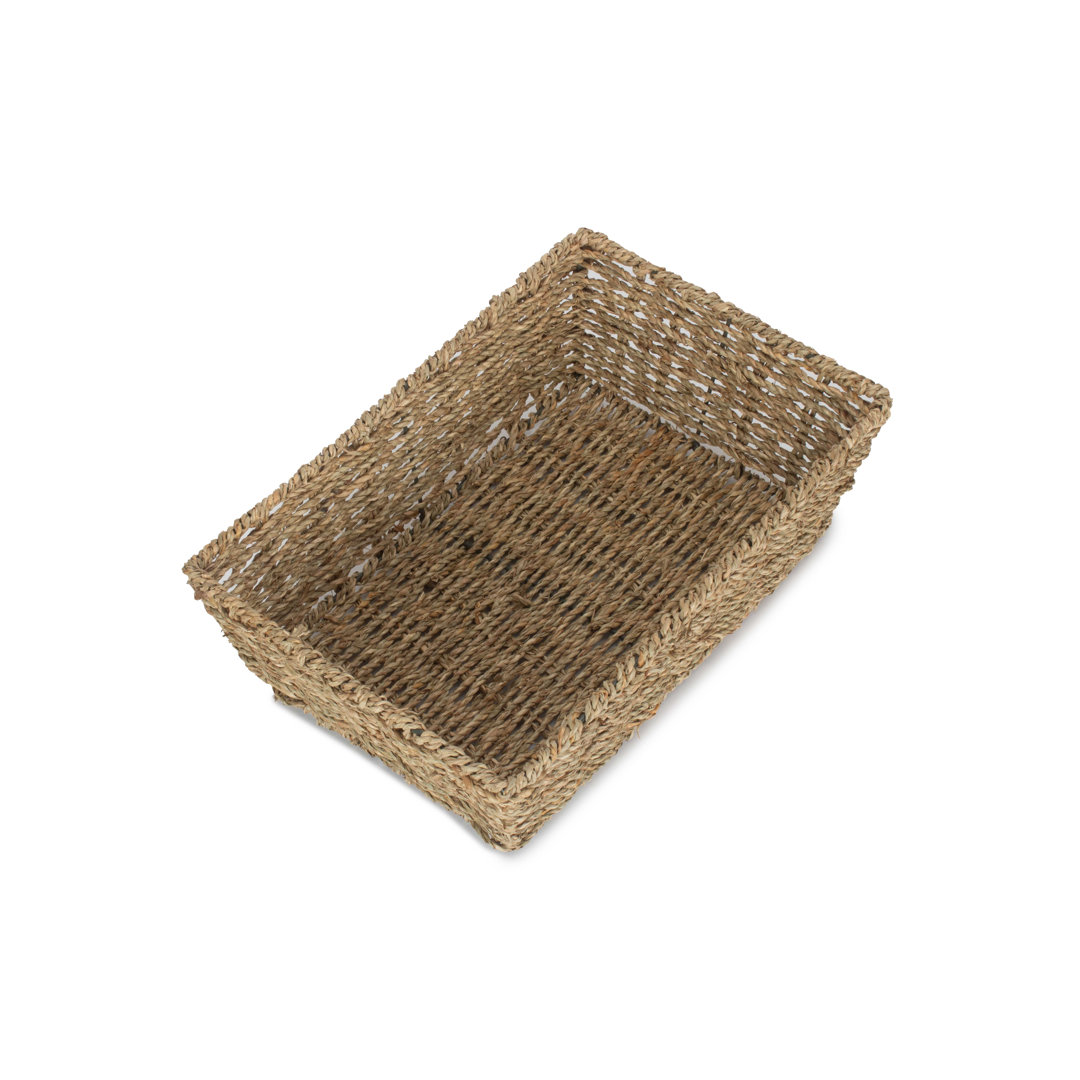 Fannett Seagrass Storage Tray Basket