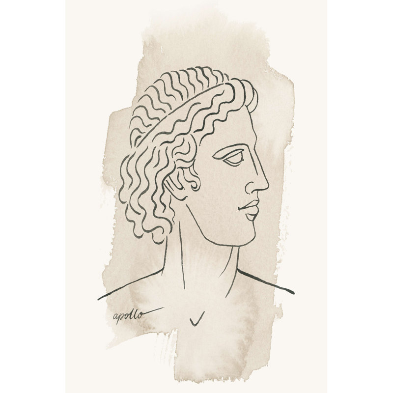 " Greek Busts IV " by Grace Popp, 18" H x 12" W