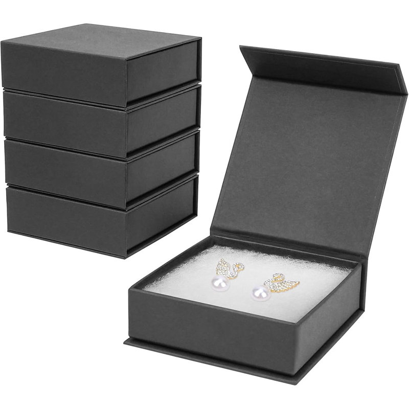 Boîte-cadeau pour bijoux, paquet de 5, petit 3,5 x 3,5 x 1 pouce