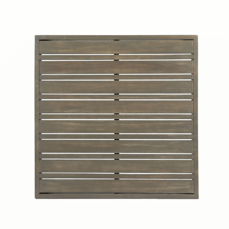 Banc d'extérieur en bois d'acacia Jerilou, Blanc, Gris foncé