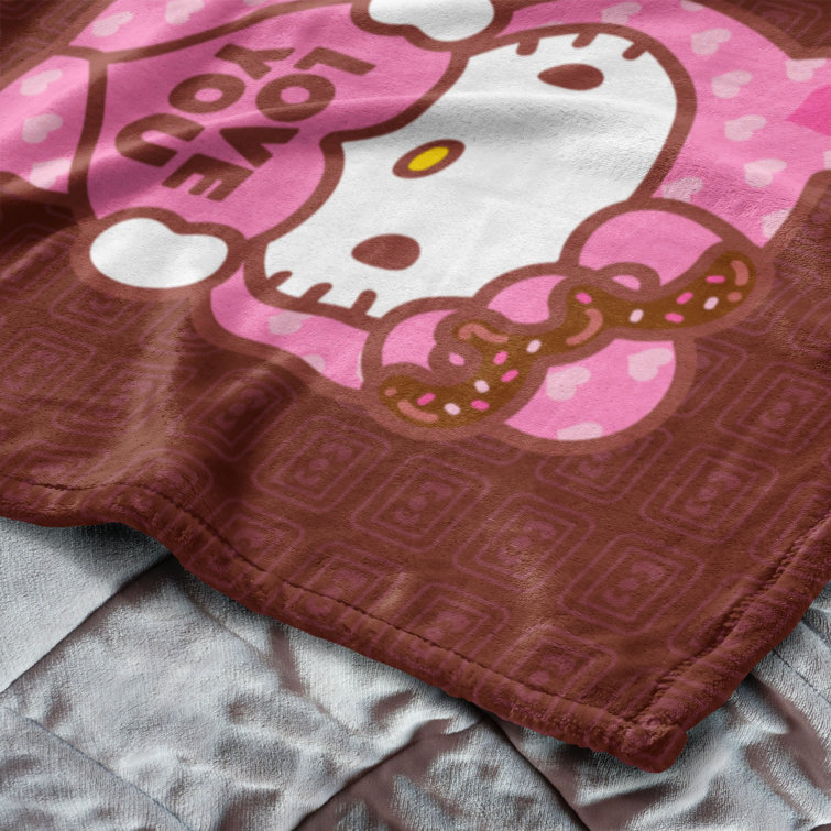 Northwest Hello Kitty Smitten Youth Silk Touch Comfy Throw Blanket with  Sleeves, 48 x, 48