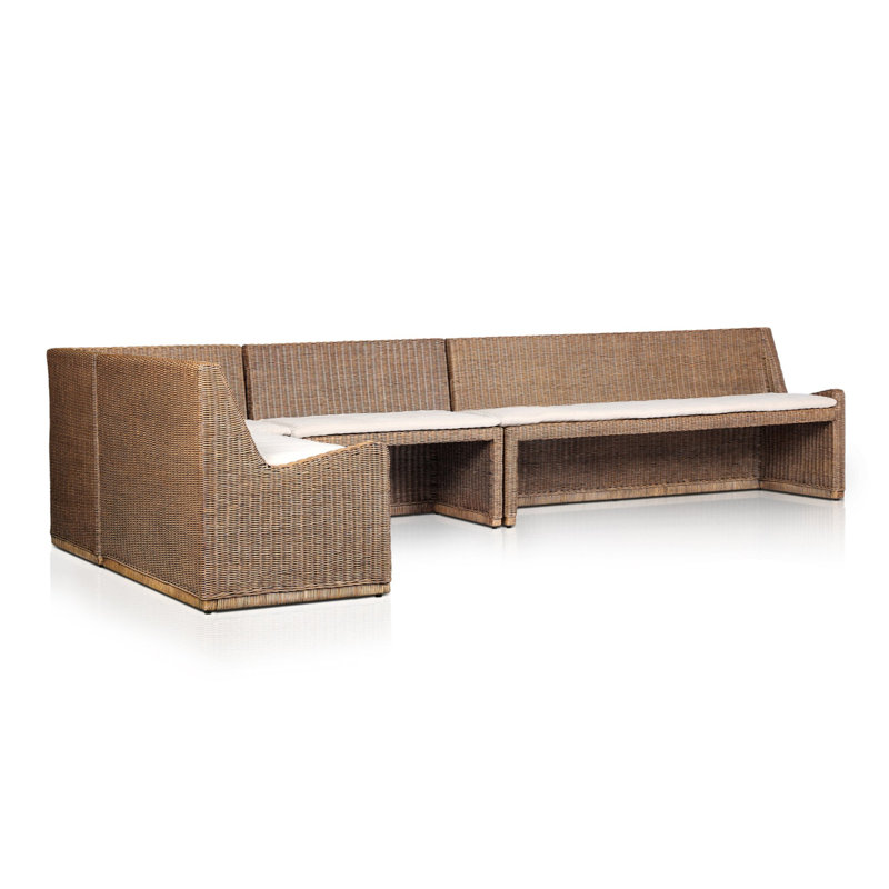 Senna L-Shape Dining Banquette, 32.5" H x 144.75" W x 83.25" D, Left Hand Facing