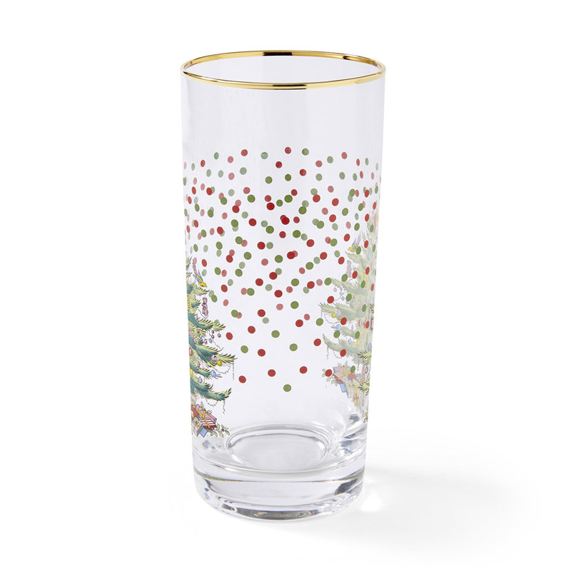 Polka Dot Highball Glasses, Set of 4
