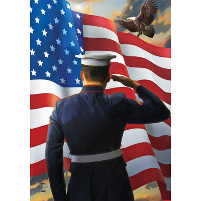 America's Heroes Military Garden Flag