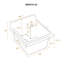 Évier en porcelaine simple encastré de 21 po de la collection Whitehaus, évier encastré avec panier grillagé et drain excentré
