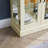 Antique White Cabinet With Abundant Shelf Space And Illumination Illuminated Glass Wine Customizable Storage,-114970622