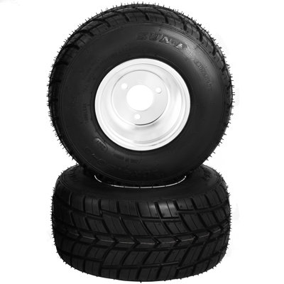 Go Kart Tires and Rims, 2pcs Front Tires Rims, Go Cart Wheels and Tires