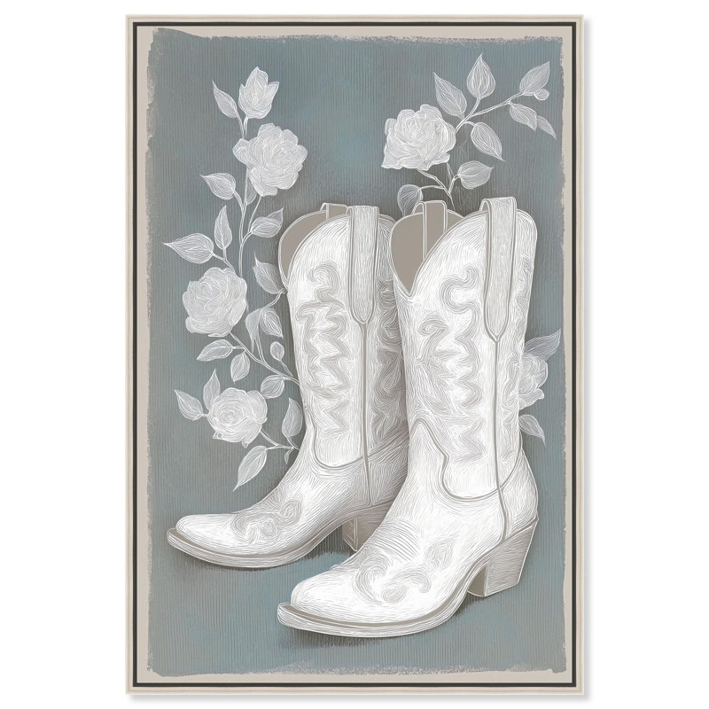 "Cowboy Crocus", impression sur toile rose par Art Remedy, cadre argenté, 16 x 24, H 25 po x l 17 po, Cadre argenté