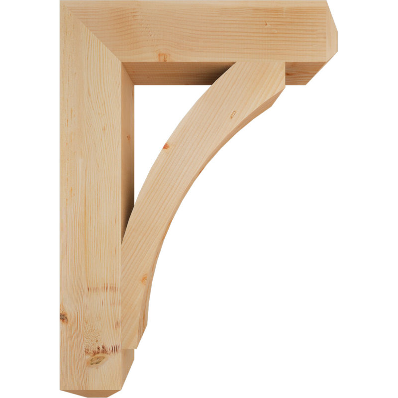 Thorton Craftsman Bracket, Douglas Fir (Smooth), 40" H x 6" W x 28" D