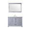 48 po De salle de bain gris foncé avec comptoir en quartz blanc, robinet, 46 miroirs et teinture, robinet de salle de bain