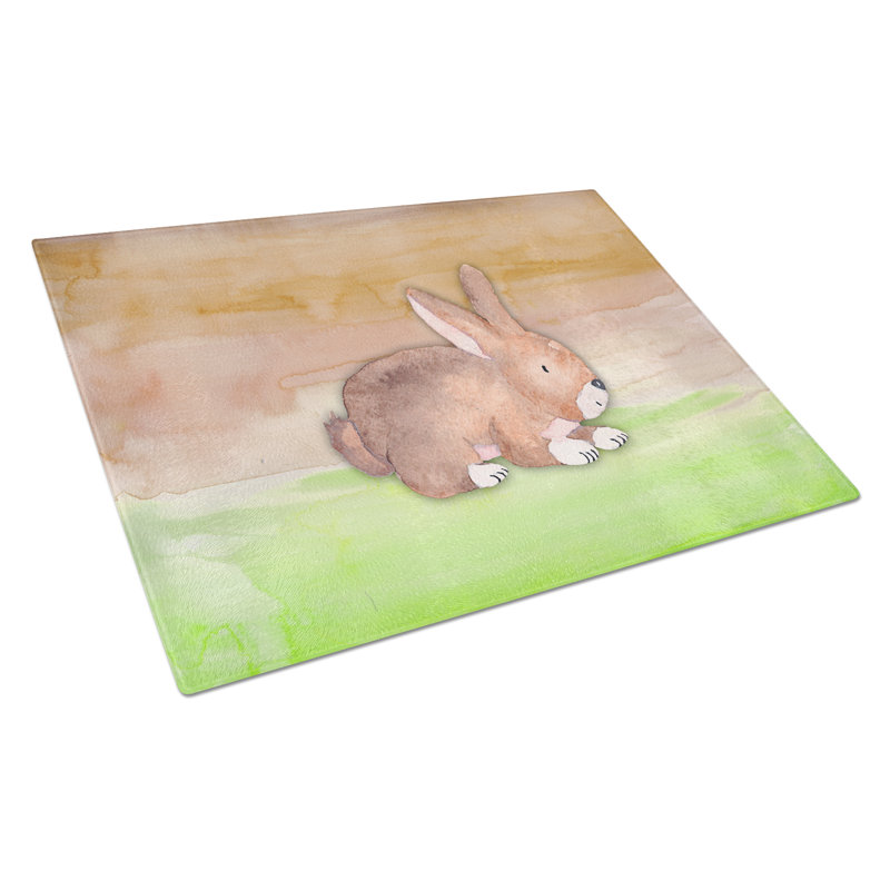 Planche à découpe de lapin en verre trempé caroline