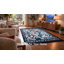 Tapis Bigghome, motifs turcs traditionnels réversibles 3 x 5 lavables à la machine - bleu et noir-117320624