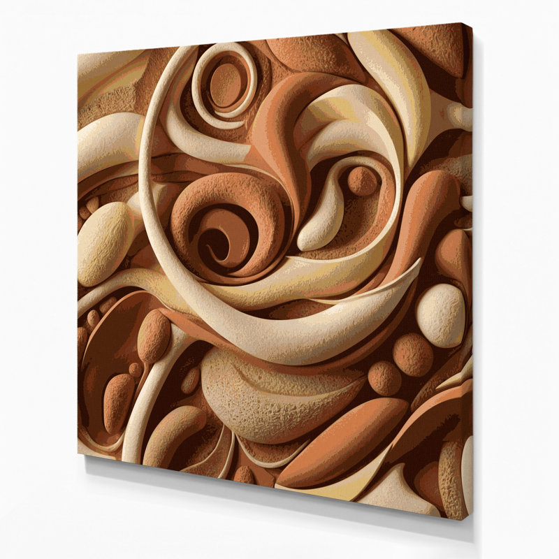 Art mural sur toile Biomorphic Abstraction 2, H 32 po x l 32 po