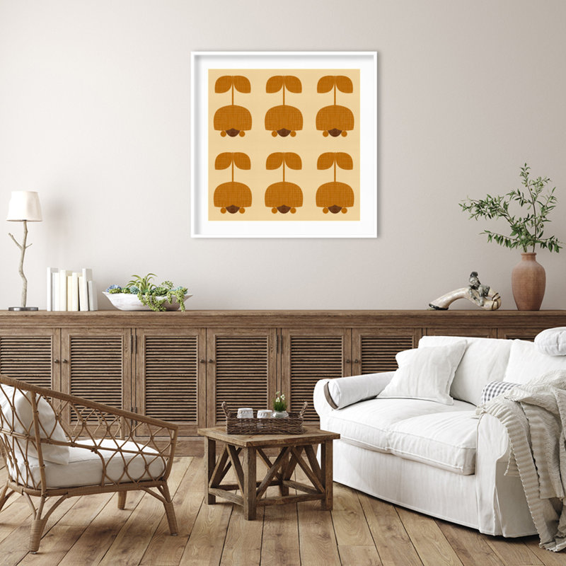 Impression sur bois encadrée Mid-Century Tulip Style par Condie